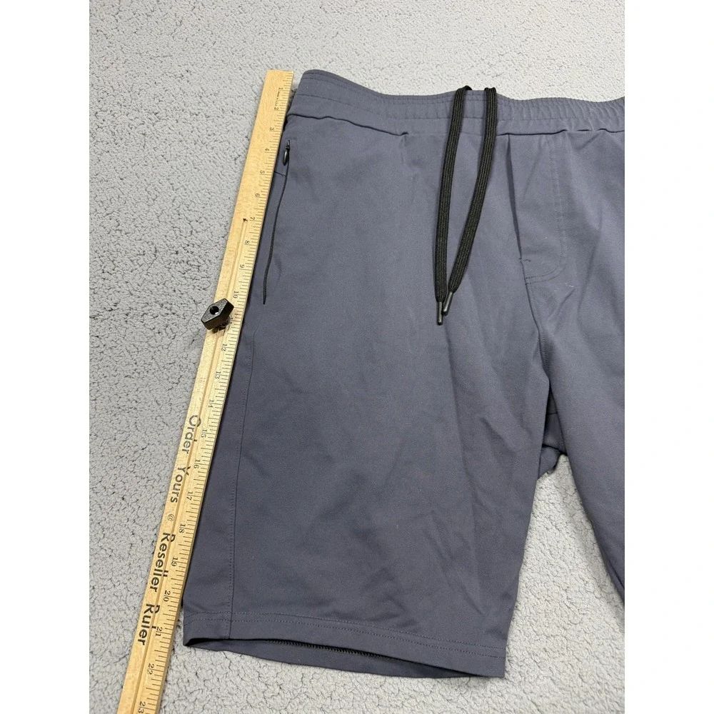 Public Rec Shorts Mens‎ 36 Blue Athletic Nylon Stretch Zip Pockets Drawstring